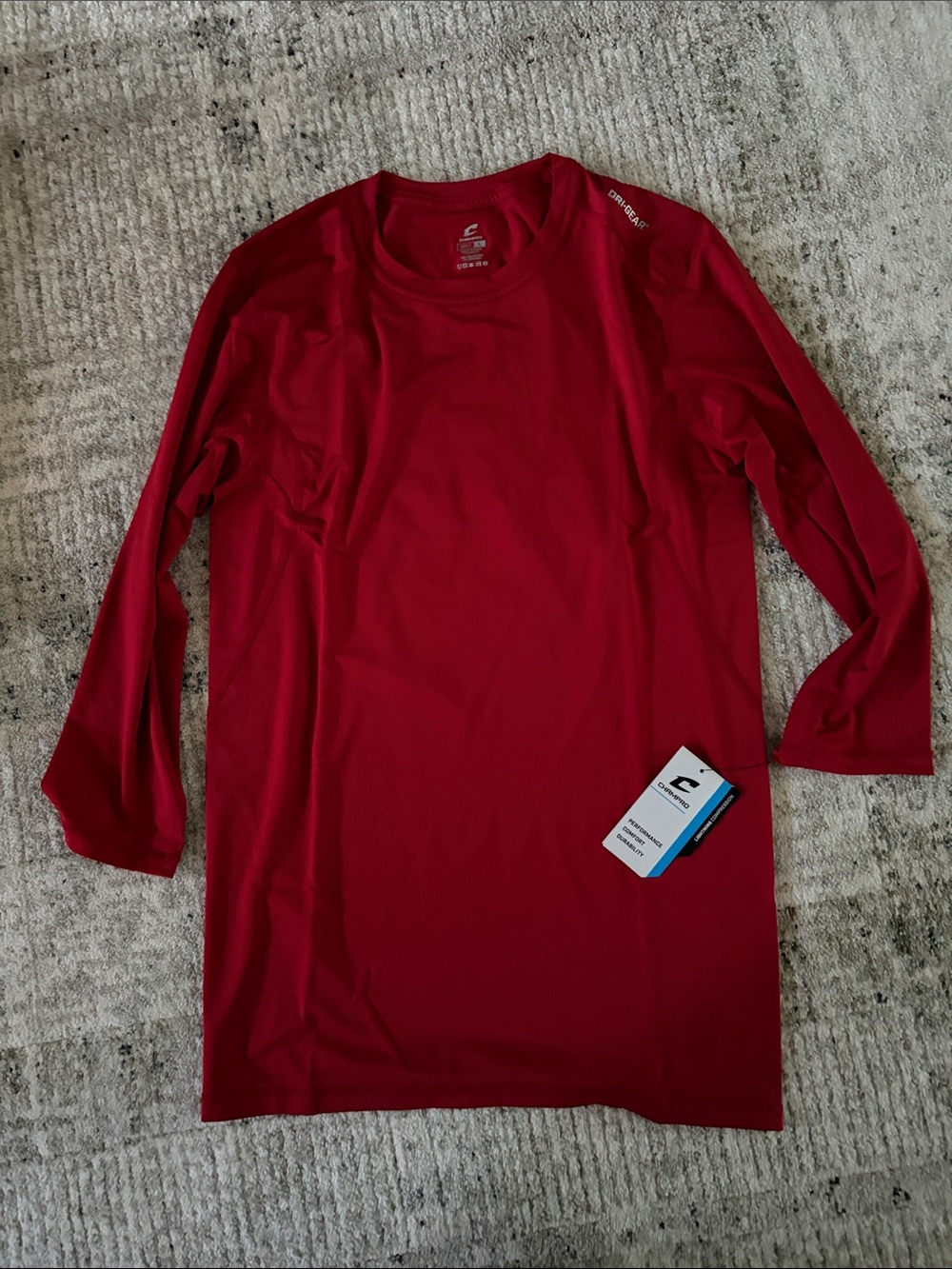 Champro Men's Long Sleeve Performance Tee - Red